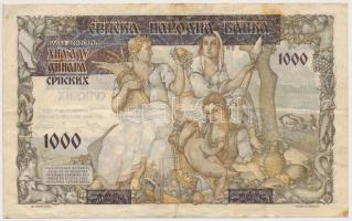 Jugoszlávia 1929. 100D (6x) közte 2db sorszámkövető + Szerbia / Német megszállás 1941. 1000D (500D-o...