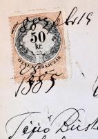 1885 Tápióbicske, házassági anyakönyvi kivonat, okmánybélyeggel