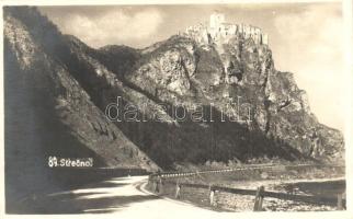 Sztrecsnó, Sztrecsény, Strecno; várrom, Vág folyó / castle ruins, river, Foto Tatra photo