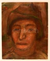 Jelzés nélkül: Férfi portré. Olaj, karton, 34×27 cm