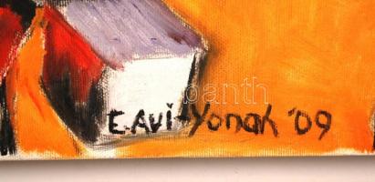 Eva Avi-Yonah (1921-2011): Fallen tower. Olaj, vászon,  jelzett, 70×60 cm