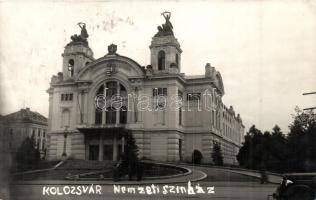 1940 Kolozsvár, Cluj; Nemzeti színház / National Theater + &#039;Kolozsvár visszatért!&#039; So. Stpl, photo (EK)