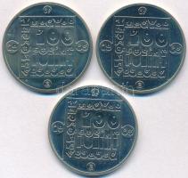 1985. 100Ft alpakka (3xklf) "Természetvédelem - Mocsári Teknős, Vadmacska, Vidra" T:BU
Ad...