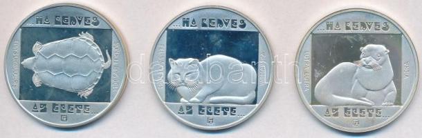 1985. 200Ft Ag "Természetvédelem - Mocsári teknős" + 1985. 200Ft Ag "Természetvédelem...