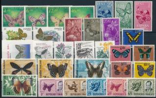 Butterfly, nature 31 stamps, Lepke, természet motívum 31 klf bélyeg