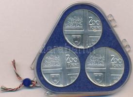 1976. 200Ft Ag 3klf db "Festők I. / Derkovits, Szinyei, Munkácsi" sor, eredeti plombált MN...