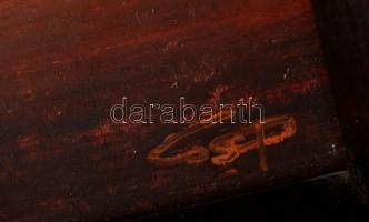 Olšauskas O.J (?-): Hegyek. Olaj, farost, jelzett, keretben, 13×17 cm