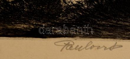 Paulovits Pál (1892-1975): Part. Rézkarc, papír, jelzett, 21×31 cm