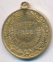 1895. "Szabadság - Egyenlőség - Testvériség 1848  / Újpesti Függetlenségi Kör 1895 október 18-án" Cu medál (19,5mm) T:2
