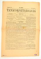 1919 Tanácsköztársaság. Hivatalos Lap, 1919. árpilis 1., 6. szám, benne a Forradalmi Kormányzótanács rendeleteivel.