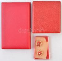 ~1970-1980. "A Vállalat Kiváló Brigádja / Szocialista Brigád" zománcozott fém jelvény mini...