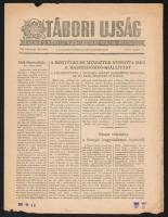 1943 Tábori Újság, 1943. május 5., III. évf., 35. szám, A M. Kir. 2. Honvéd Haditudosító század kiadása, a széleken kisebb szakadásokkal.
