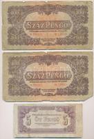 1944. 1P-100P "A Vörös Hadsereg Parancsnoksága" (10x) T:III,III-