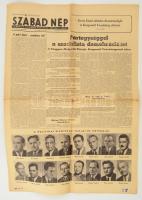 1956 Szabad Nép.  A Magyar Dolgozók Pártjának központi lapja, 1956. július 19., XIV. évfolyam, 200. szám, benne Rákosi Mátyásnak a Központi Vezetőség első titkári tisztje, és a politikai bizottsábeli lemondó nyilatkozatával, és a PB tagok fotóival.