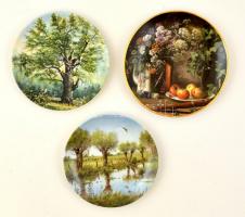 Karácsonyi tájak. Tirschenreuth bajor porcelán tányér sorozat. Gyűjtői, limitált széria. 9 db különf...