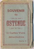 Ostend, Ostende; leporello booklet with 9 unused postcards
