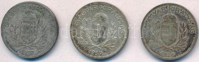 1926-1939. 1P Ag (3xklf) T:2,2- patina