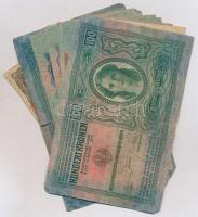 1916. 1K (2x) + 1917. 2K + 1904. 10K + 1913. 20K (5x) + 1912. 100K (2x) mindkettő piros "MAGYAR...