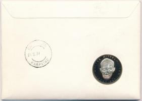 Svájc 1977. "Walter Mittelholzer" Ag emlékérem lezárt borítékban bélyegekkel és bélyegzése...