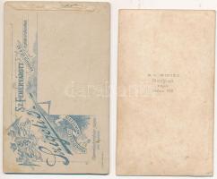 3 db keményhátú katonai fotó, székesfehérvári ill. prágai műtermekből, különböző méretben