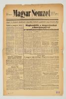 1956 Magyar Nemzet. 1956. november 1., XIX. évf., 255 szám, benne a forradalom híreivel, szakadozott állapotban.