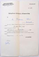 Budapest 1945. "Magyar Vegyipari Munkások Termelő és Értékesítő Szövetkezete" ideiglenes ü...