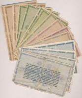 1946. 10.000AP (3x) + 50.000AP (5x) kettő darabnál nem középpontos a hátlapi nyomat, kettő darab sor...