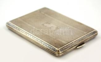 Ezüst(Ag) cigarettatárca, jelzett, 10x8 cm, nettó: 110,4 g