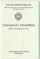 1983 Vadászengedély külföldi (osztrák) személy részére, illetékbélyeggel