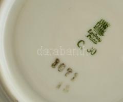 Zsolnay virág mintás mokkás készlet, hiányos, matricás, jelzett, hibátlan