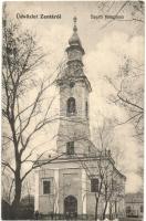 Zenta, Senta; Szerb templom, Fekete Sándor kiadása / Serbian church (ázott / wet damage)