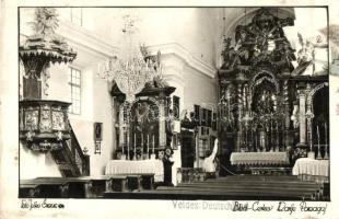 Bled, Veldes; Cerkev Rarije Poragaj / Church of the Virgin Mary, interior, 'Polizei-Pionier-Komp. St. Veit a/Sawe' stamp on the backside, SS feldpost (fl)