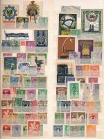 Régi német levélzárók, okmány- és postabélyegek berakó lapon