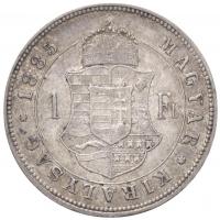 1885KB 1Ft Ag "Ferenc József / Barokk címer" Körmöcbánya (12,32g) T:2 / 
Hungary 1885KB 1...