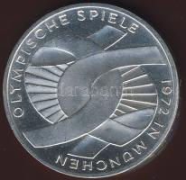 NSZK 1972G 10DM Ag "Olimpia- szalag" T:1