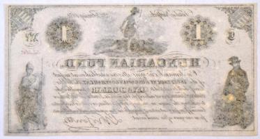 1852. 1$ "C" "Kossuth bankó" piros kézi sorszámozással T:I kis fo. /
Hungary 18...
