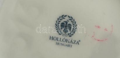 Hollóházi Erika mintás porcelán váza, matricás, hibátlan,  jelzett, m: 22 cm