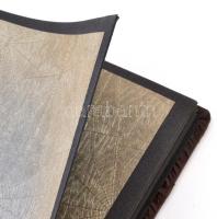 Bőrborítású, halászjelenettel díszített régi fotóalbum sok férőhellyel