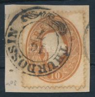 1861 10kr kivágáson / on cutting "THURDOSSIN" (Gudlin 250 p)