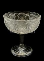 Fagylatos kehely, formába öntött, karcolásokkal, m:13 cm