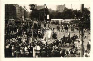 1928 Vienna, Wien; X. Deutsches Bundes Sängerfest, Festzug, Suhl / 10th German Federal Song Festival, Suhl, tram (EK)