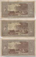 1945. 50P (3x) T:III,III-
