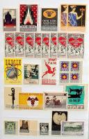 400 db német 1920 előtti levélzáró szines, változatos anyag jobbakkal, berakóban / 400 German labels...