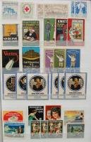 400 db német 1920 előtti levélzáró szines, változatos anyag jobbakkal, berakóban / 400 German labels...