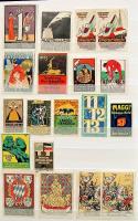 400 db német 1920 előtti levélzáró szines, változatos anyag jobbakkal, berakóban / 400 German labels...