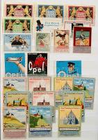 400 db német 1920 előtti levélzáró szines, változatos anyag jobbakkal, berakóban / 400 German labels...