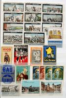 400 db német 1920 előtti levélzáró szines, változatos anyag jobbakkal, berakóban / 400 German labels...
