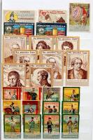 400 db német 1920 előtti levélzáró szines, változatos anyag jobbakkal, berakóban / 400 German labels...