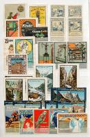 400 db német 1920 előtti levélzáró szines, változatos anyag jobbakkal, berakóban / 400 German labels...