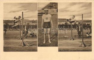 1913 Mac. verseny, Horine magasugró világrekorder; Klasszikus pillanatok vállalat, Révész és Bíró műterem / High jump athlete